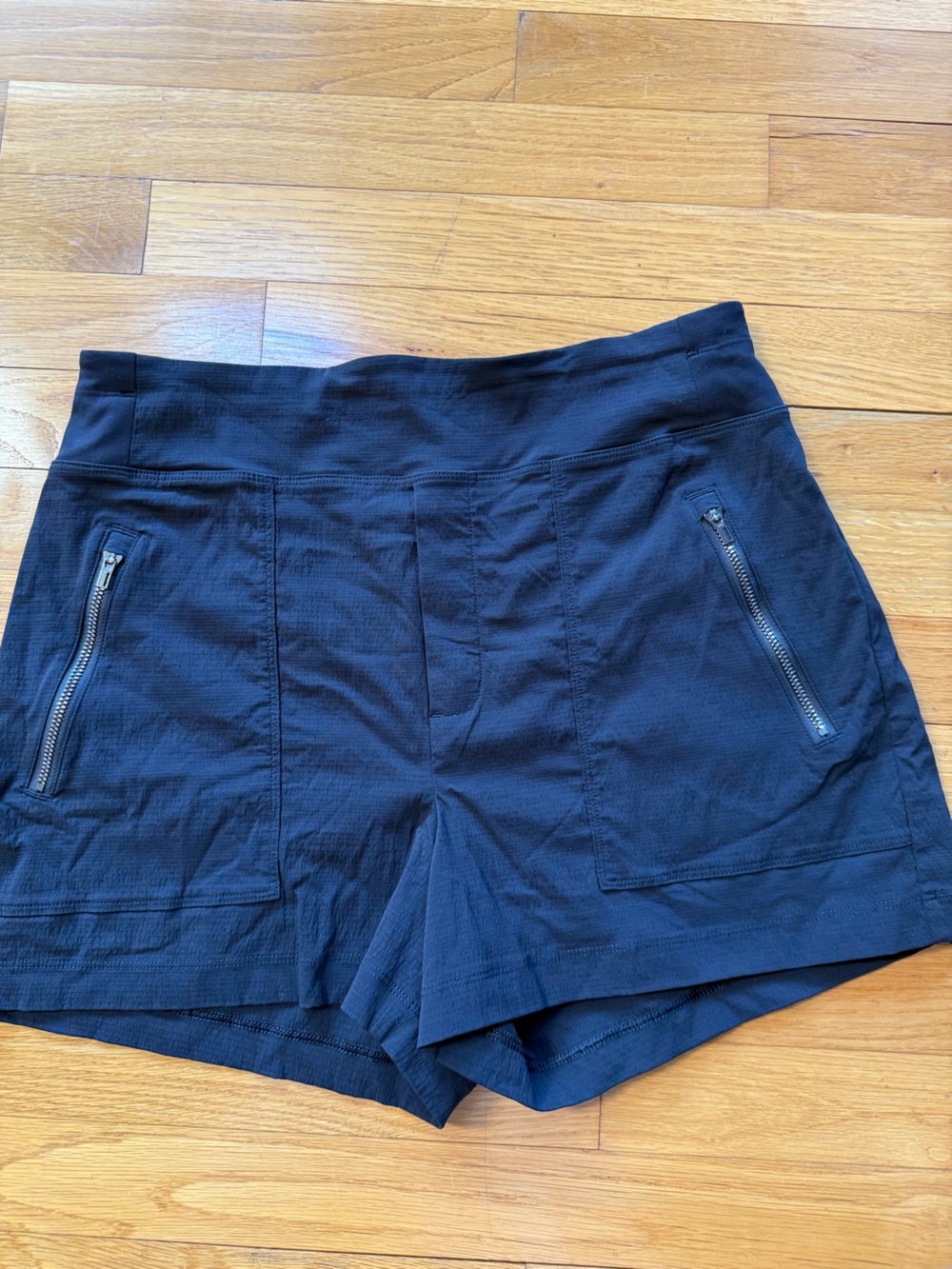 Athleta Black Performance Shorts with Zipper Pockets